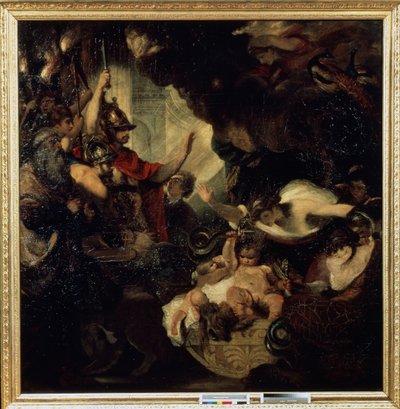 El infante Hércules estrangulando a las serpientes, 1786-88 de Joshua Reynolds