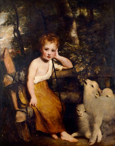 La joven pastora (óleo sobre lienzo) de Joshua Reynolds