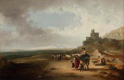 Paisaje romántico 1835 (Óleo sobre lienzo) de Joshua Shaw