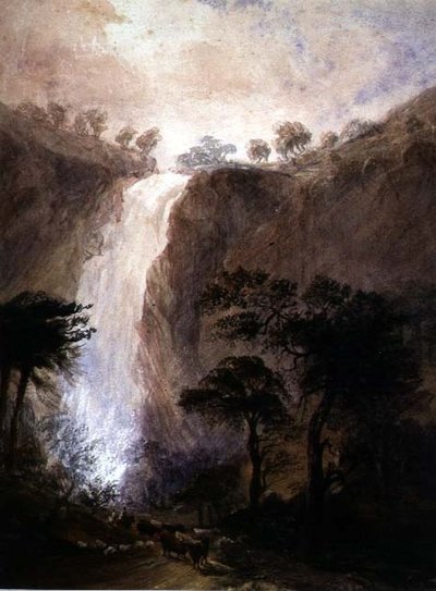 Vista de una Cascada, c.1820 de Joshua Wallis