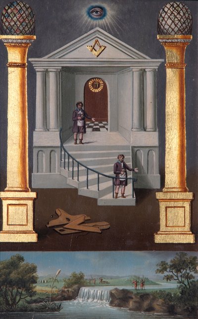 Tablero masónico de segundo grado, 1819 de Josiah Bowring