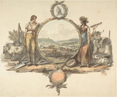 Diseño para un frontispicio, ca. 1793 de Josiah Boydell