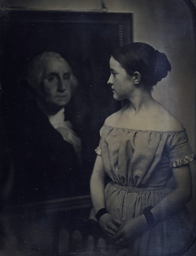 Niña con retrato de George Washington de Josiah Johnson Hawes, Albert Sands Southworth