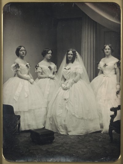 A Bride and Her Bridesmaids de Josiah Johnson Hawes