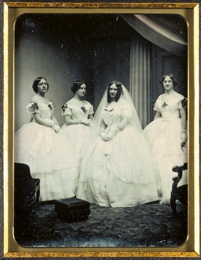 Una novia y sus damas de honor, 1851 o después de Josiah Johnson Hawes