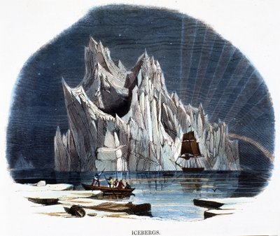 Icebergs, de Fenómenos de la naturaleza, 1849 de Josiah Wood Whymper