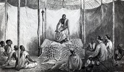 La primera lección de la Biblia de Kamrasi, ilustración de 