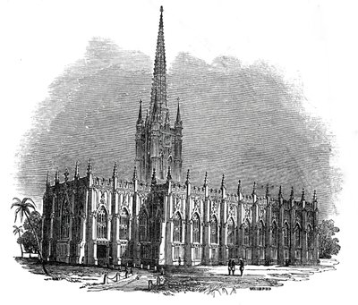 Catedral de San Pablo, Calcuta, 1845 de Josiah Wood Whymper