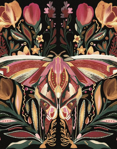 Polilla floral bohemia de Josie George