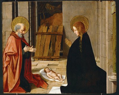 La Natividad, c.1500 (pintura sobre madera) de Josse (fl.1493-1508) Lieferinxe