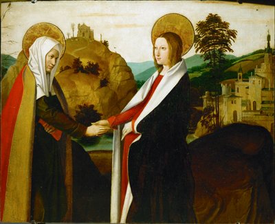 La Visitación (pintura sobre madera) de Josse (fl.1493-1508) Lieferinxe