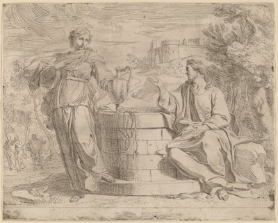 Cristo y la Mujer Samaritana de Josse de Pape