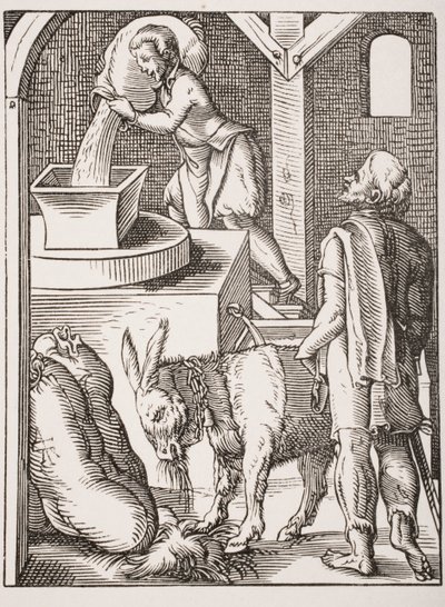El Molinero. Reproducción del siglo XIX de un grabado del siglo XVI de Jost Amman de Jost (after) Amman