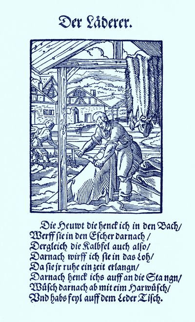 Curtidor de cuero de Jost Amman