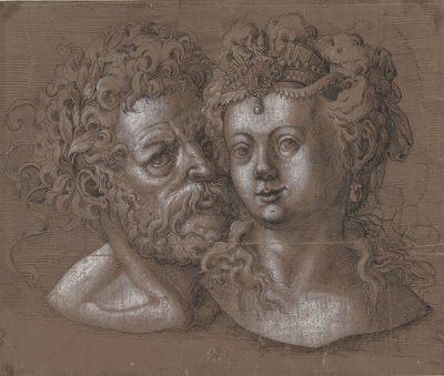 Cabeza masculina y femenina de Jost Amman