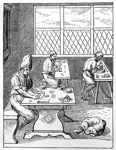 Fabricante de alfileres y agujas, c. 1559-1591 de Jost Amman