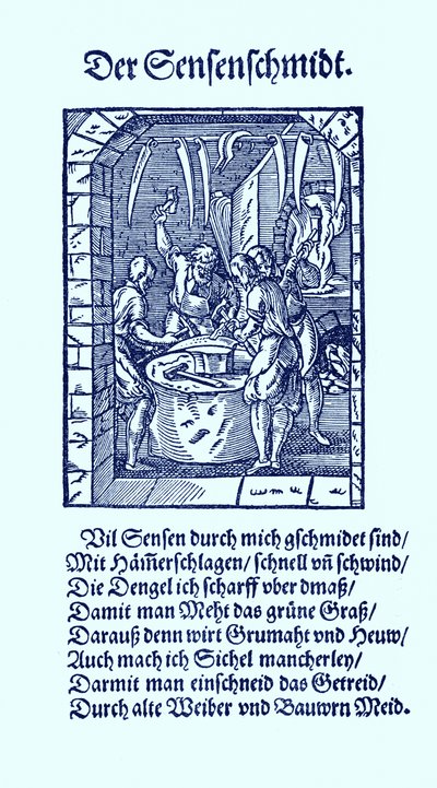 Fabricante de guadañas de Jost Amman
