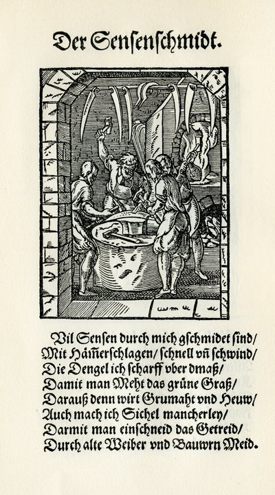 Fabricante de guadañas de Jost Amman