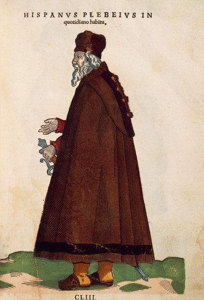 Hombre español con ropa cotidiana, del Habitus Praecipuorum Popularum de Jost Amman