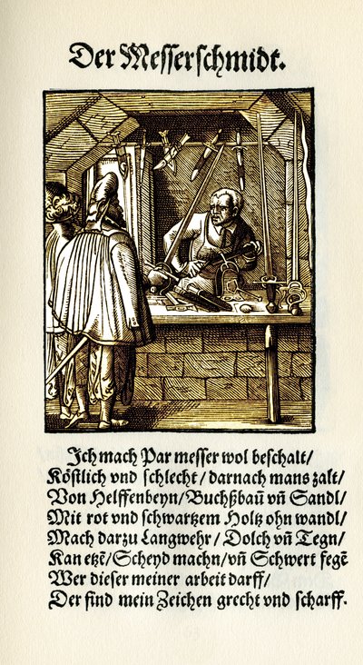Fabricante de espadas de Jost Amman