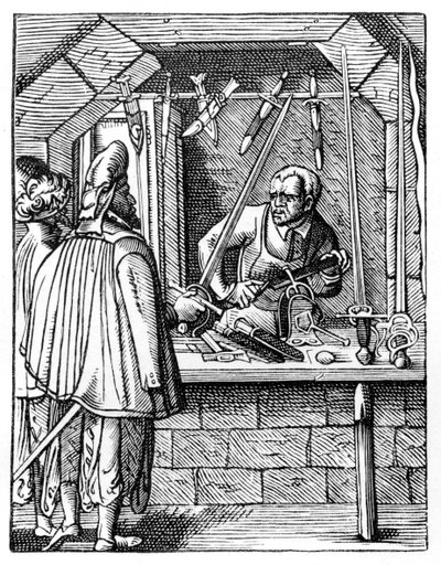 Fabricante de espadas, c. 1559-1591 de Jost Amman