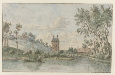 Paisaje con Huis Kluys, cerca de Bruselas de Josua de Grave (attributed to)