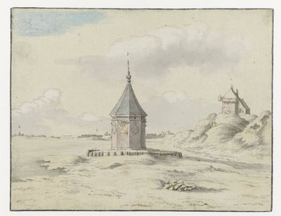 Vista de la Stadsfontein ("Fuente de la ciudad"), Bergen op Zoom de Josua de Grave (possibly)