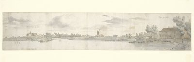 Vista panorámica de Kasteel Ooij y el Peaje, Brabante Septentrional de Josua de Grave