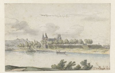 Vista del Fuerte Navagne, Limburgo de Josua de Grave