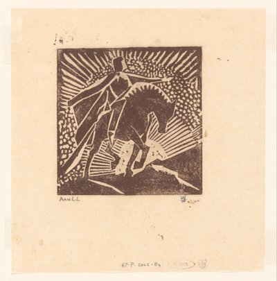 Caballero a caballo de Joub Wiertz (signed by artist)