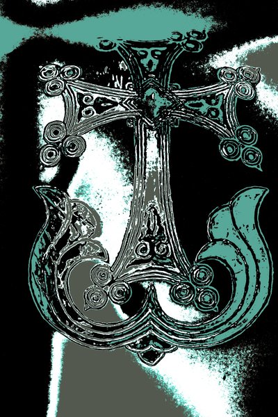 Cruz ornamental, de la serie, Iglesia del Santo Sepulcro, 2015 (fotografía) de Joy Lions