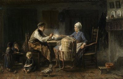 La comida frugal (óleo sobre lienzo) de Jozef (1824 1911) Israels