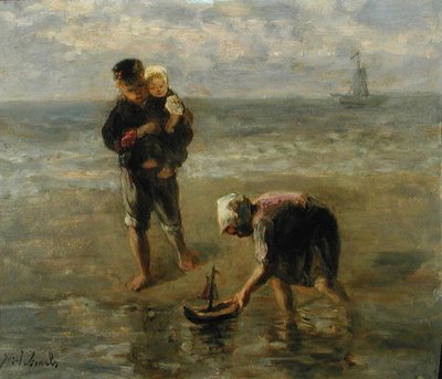 Lanzando el bote de Jozef  Israels