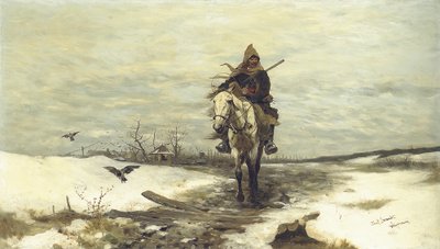 El cazador solitario, 1881 de Jozef Brandt