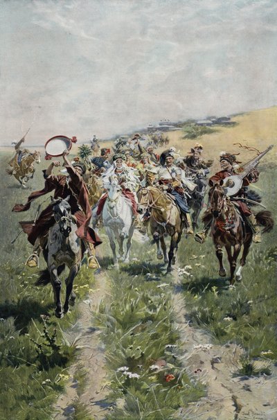 Procesión nupcial cosaca ucraniana de Jozef Brandt