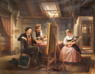 El Estudio del Artista, 1869 de Jozef Cornelius Correns