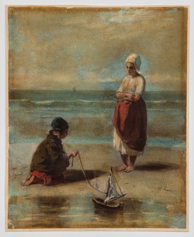 Niños a la orilla del mar de Jozef Israëls