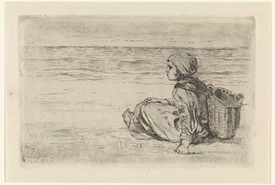 Niña junto al mar de Jozef Israëls