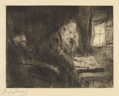 Anciano leyendo de Jozef Israëls