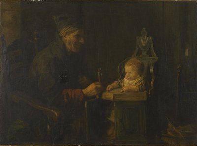 Anciano y bebé de Jozef Israëls