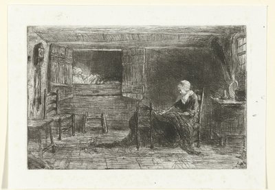 Dos figuras en un interior de Jozef Israëls (possibly copy after)