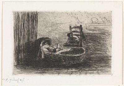 niño en peso de Jozef Israëls (signed by artist)