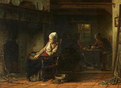 Una mujer infeliz, o penas domésticas, 1859 de Jozef Israëls
