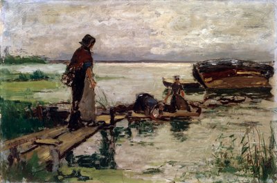 En la orilla del mar, siglo XIX o principios del siglo XX de Jozef Israëls