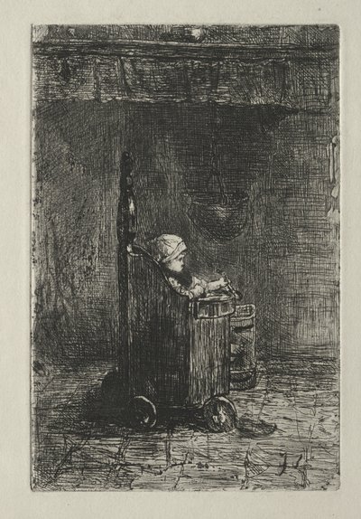 Bebé en su silla de Jozef Israëls