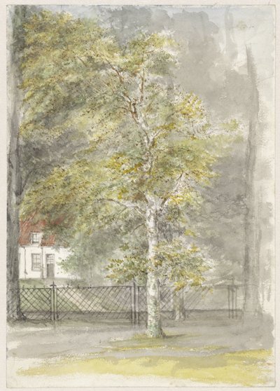 Árbol frente a la valla de la casa de campo de Jozef Israëls