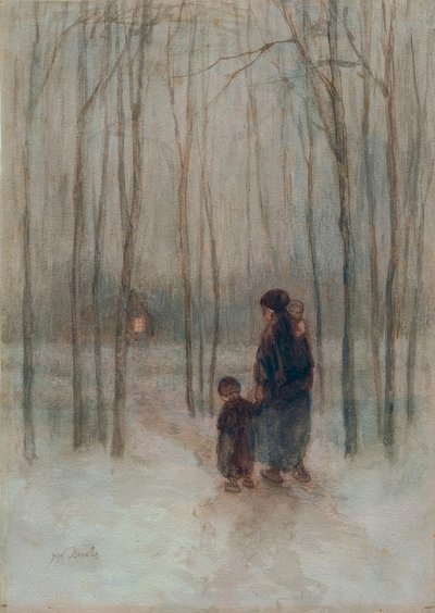 Atardecer en el bosque de Jozef Israëls