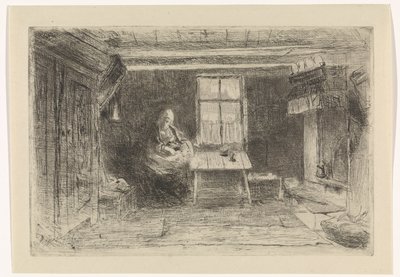 Interior con madre e hijo de Jozef Israëls