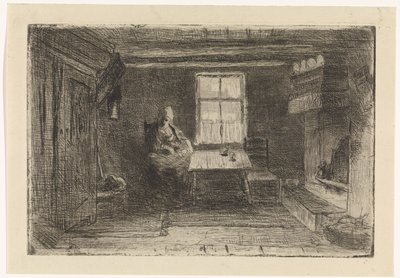Interior con madre e hijo de Jozef Israëls
