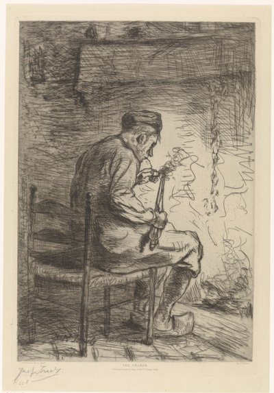 Interieur met roker
El fumador (título en el objeto) de Jozef Israëls